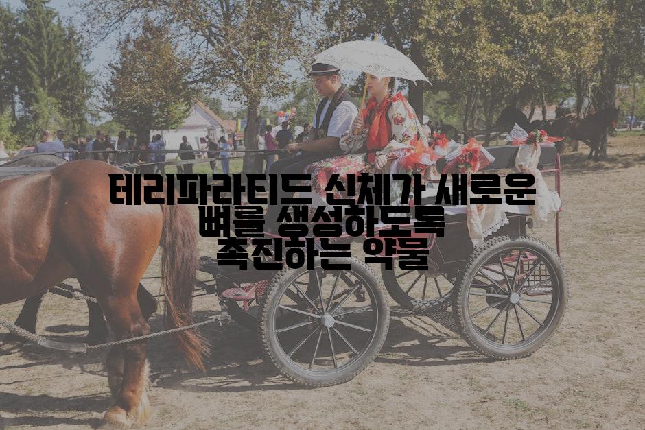 테리파라티드 신체가 새로운 뼈를 생성하도록 촉진하는 약물