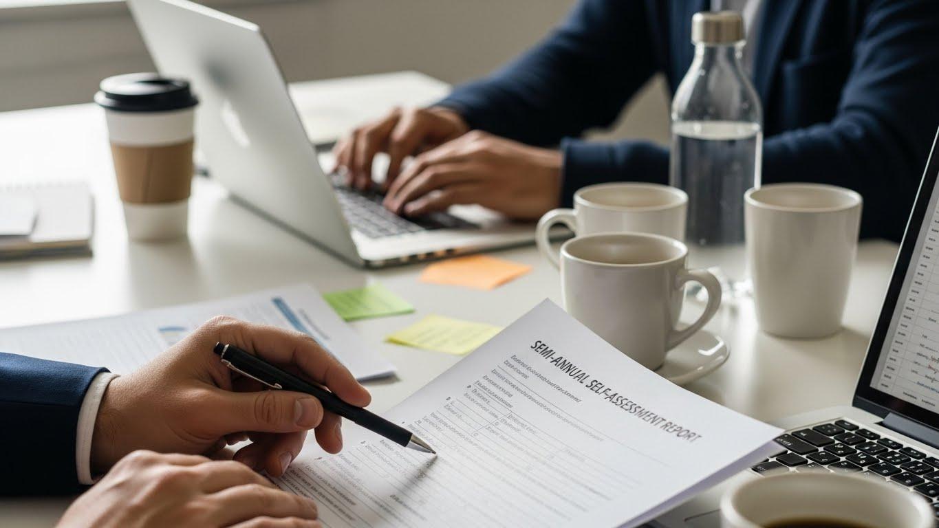 반기별 자가측정 결과 보고서 양식