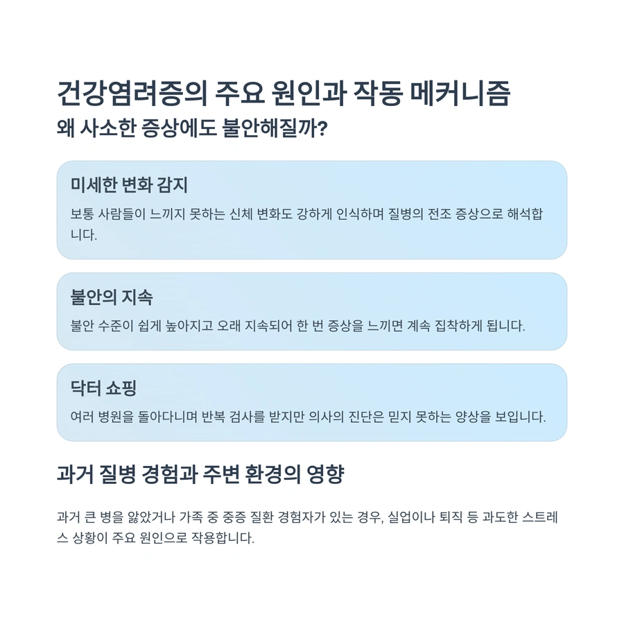 건강염려증 주요 원인과 작동 메커니즘