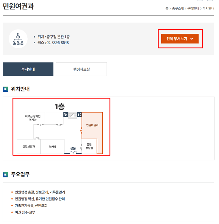 서울중구청-전화번호