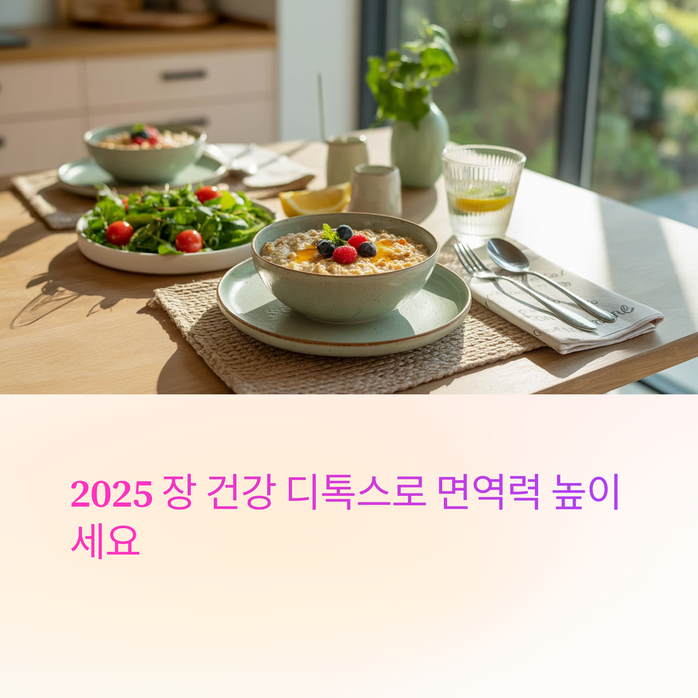 장 건강 디톡스로 면역력 높이기