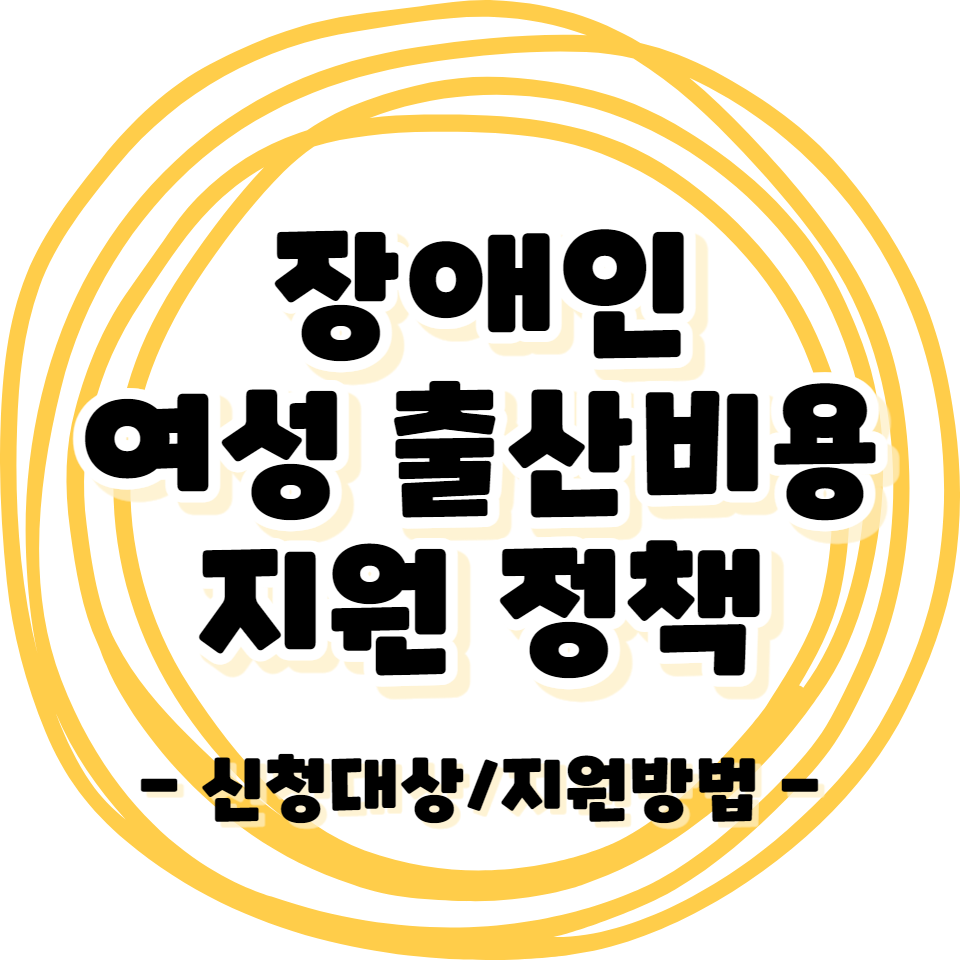 장애인 - 여성 출산비용 지원 정책