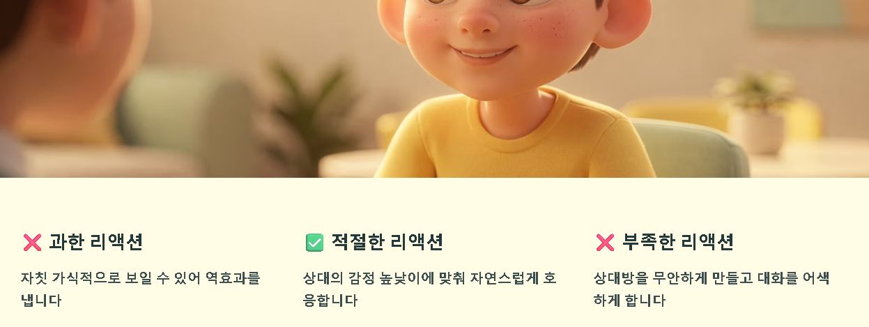 리액션의 뜻
