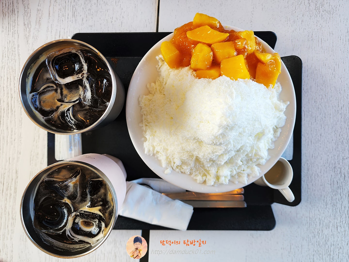 아이스 아메리카노, 애플망고 빙수