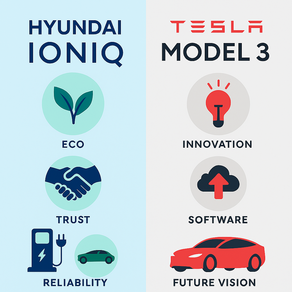 현대와 테슬라의 전략비교