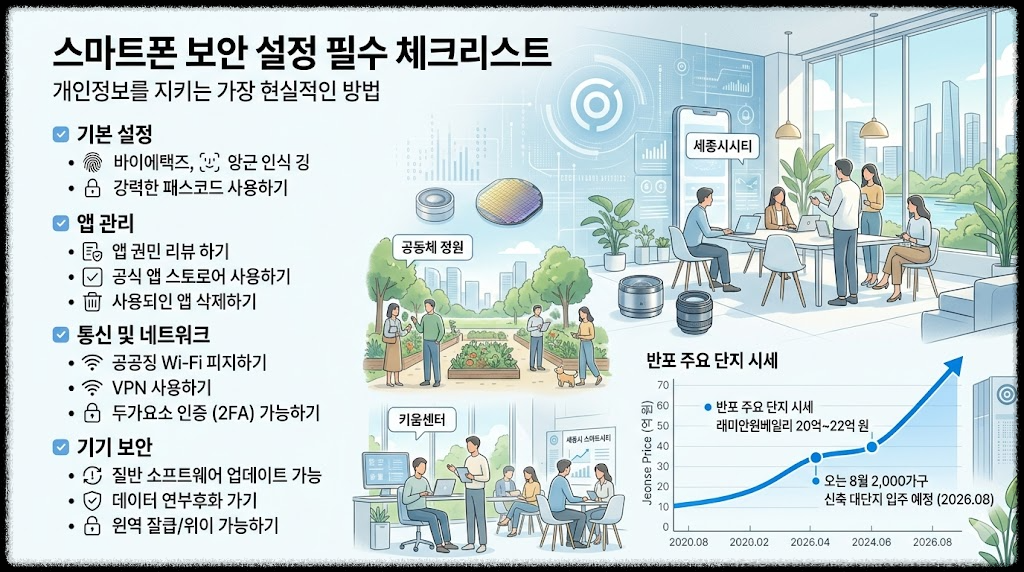 스마트폰 보안 설정 필수 체크리스트, 개인정보를 지키는 가장 현실적인 방법