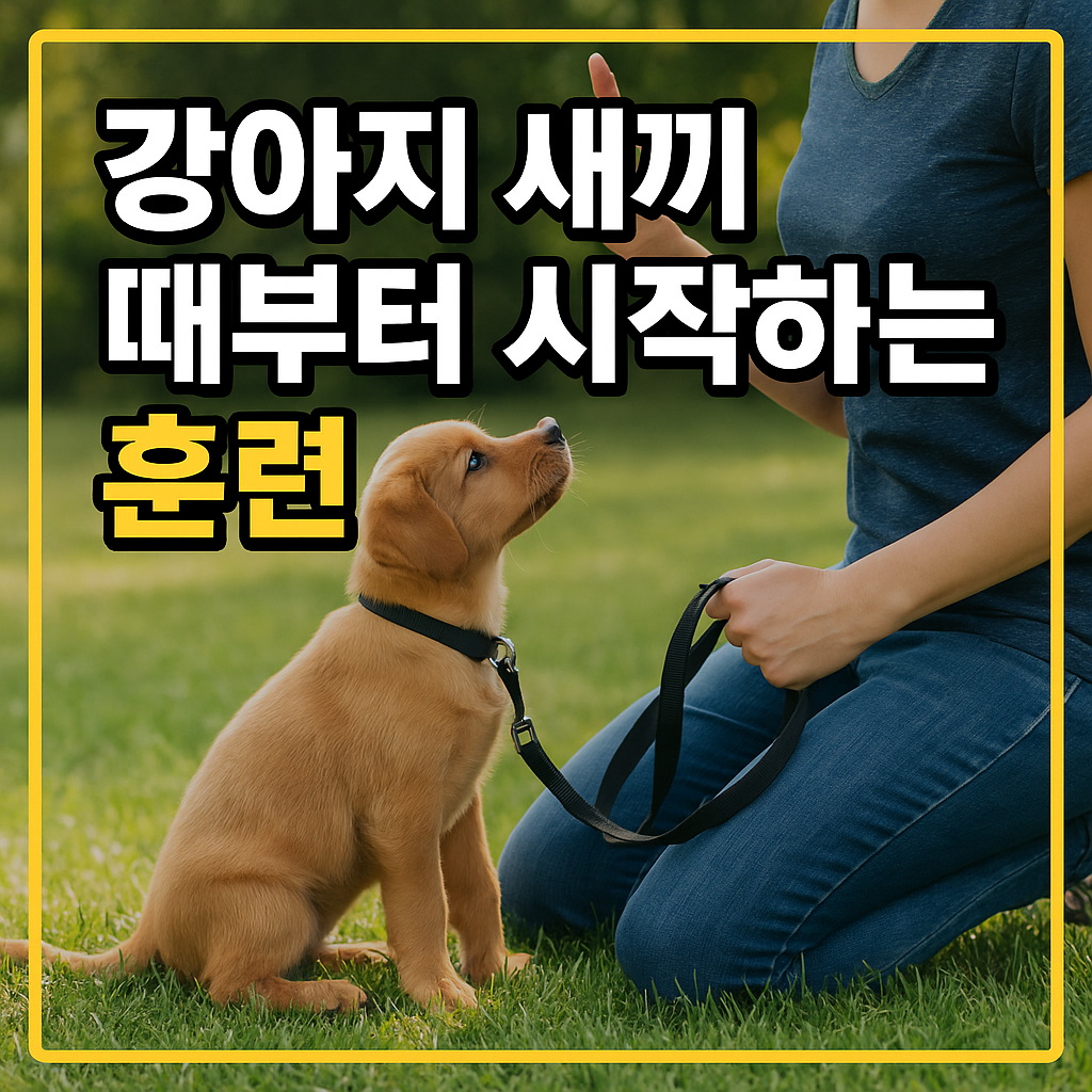 강아지 새끼 때부터 시작하는 훈련