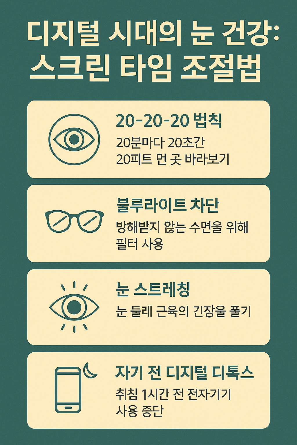 디지털 시대의 눈 건강: 스크린 타임 조절법