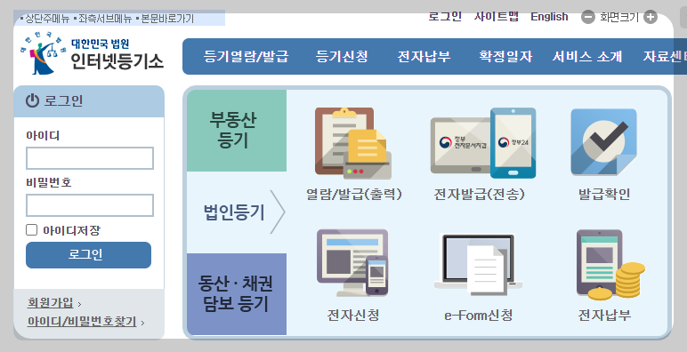 법인등기부등본