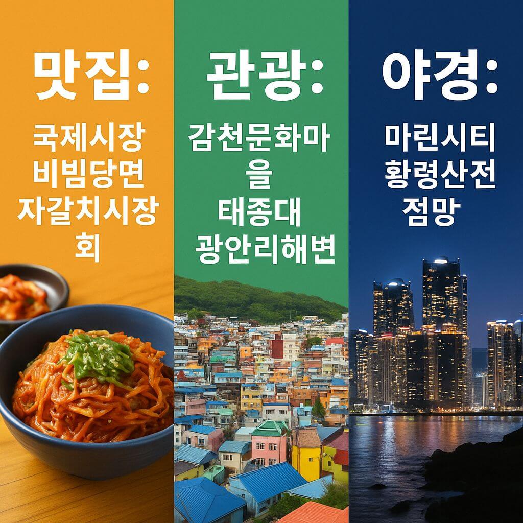 맛집, 관광, 야경 이미지