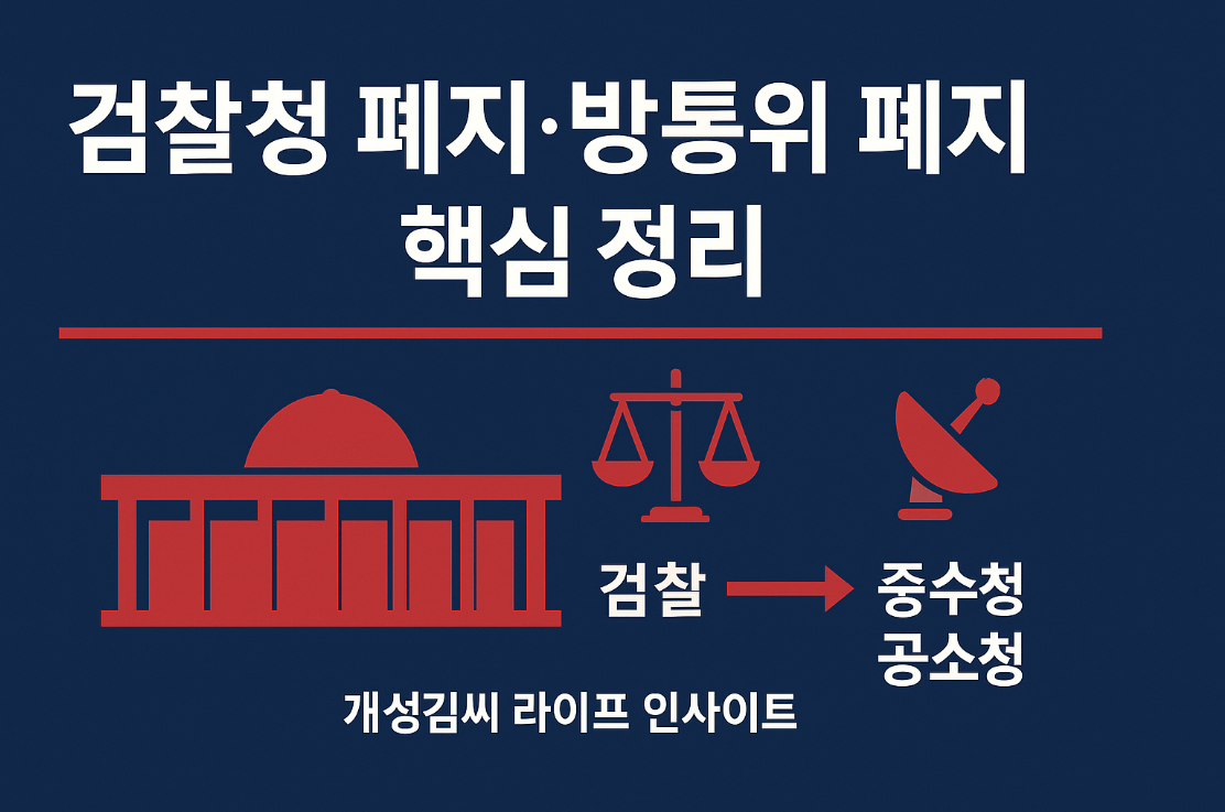 검찰청 폐지,방통위 폐지,정부조직개편,이재명 정부,공소청,중대범죄수사청,헌법 논란