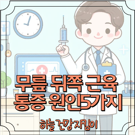 무릎 뒤쪽 근육 통증 원인5가지