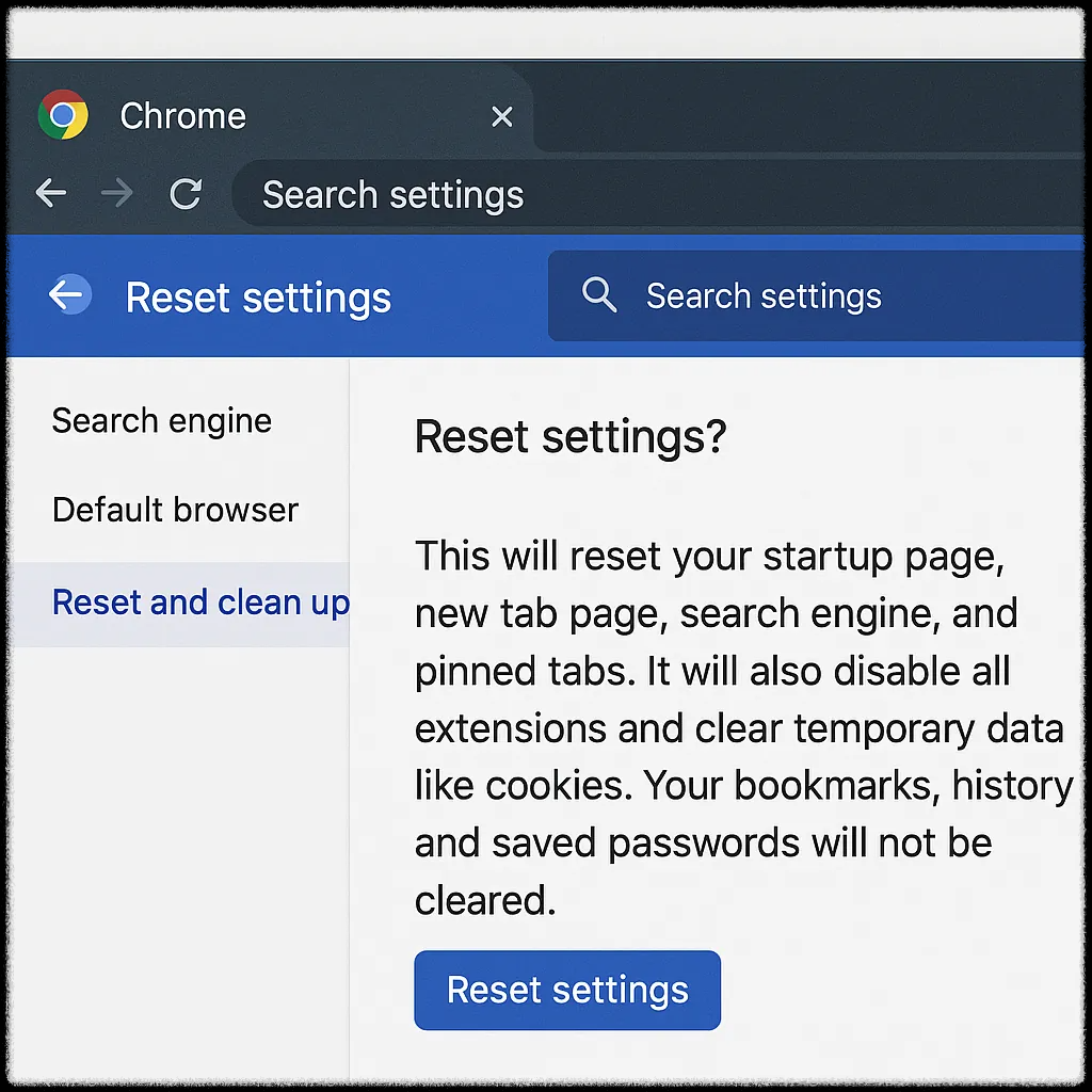 크롬 설정 페이지 진입