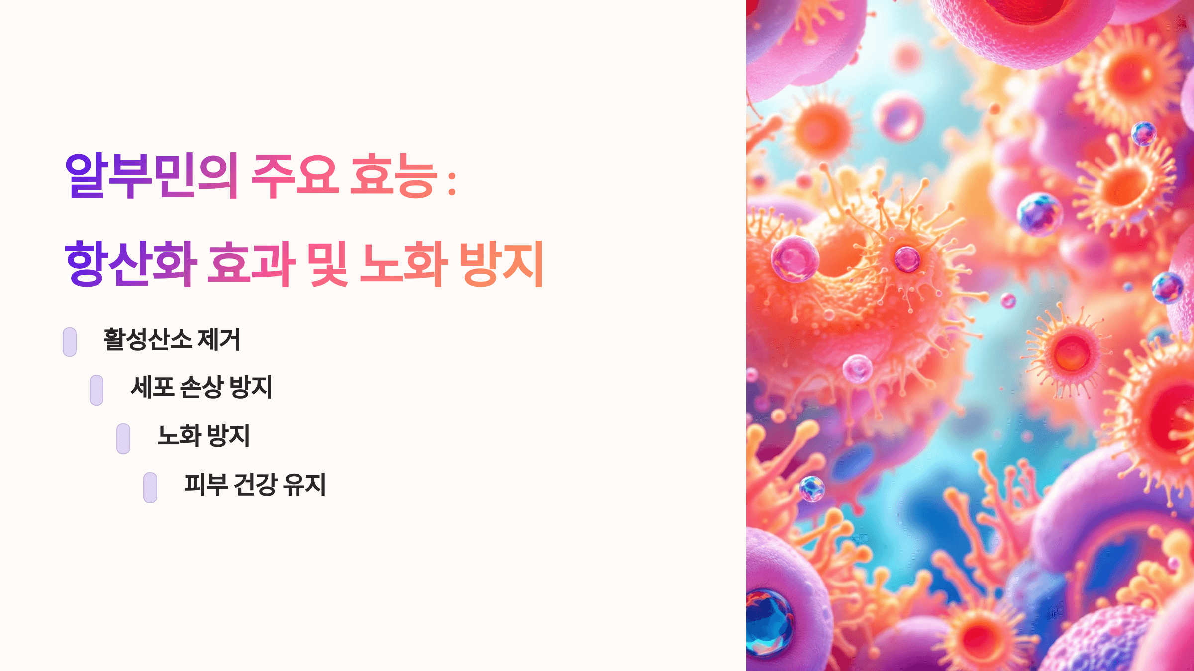 알부민과 관련된 사진입니다.