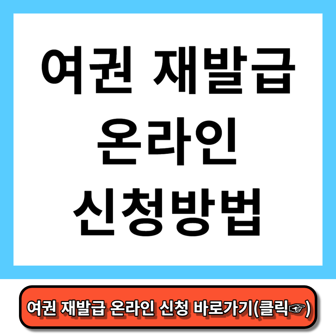 여권 재발급 온라인 신청방법 총정리