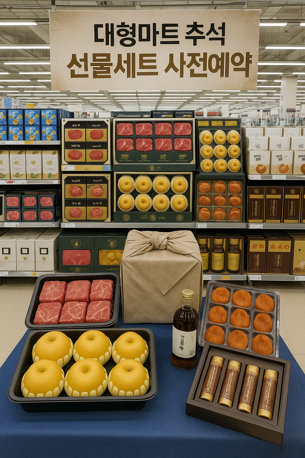대형마트 추석 선물세트 사전예약 진열