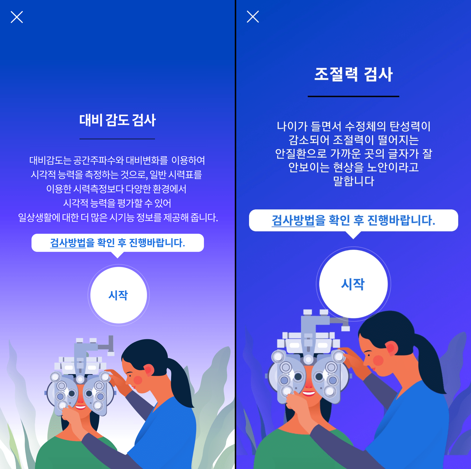 조절력, 대비감도 검사