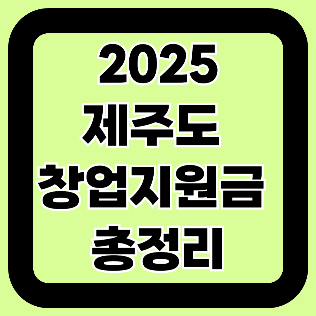 제주도만의 특별한 창업 정책자금 아세요?