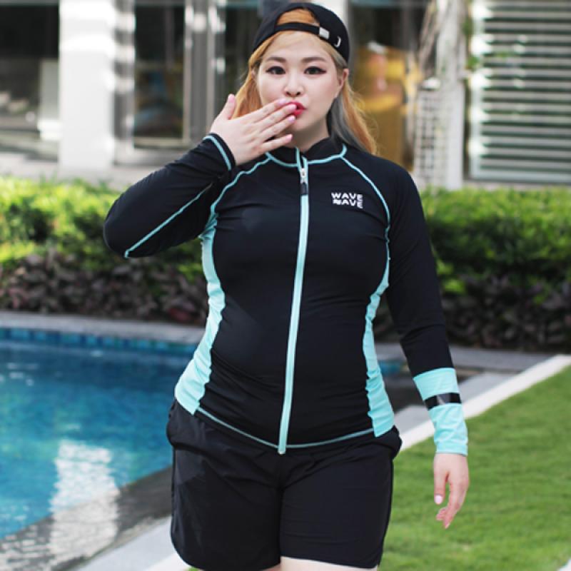 아로마틱 집업래쉬가드-빅사이즈/수영복/여성레쉬가드