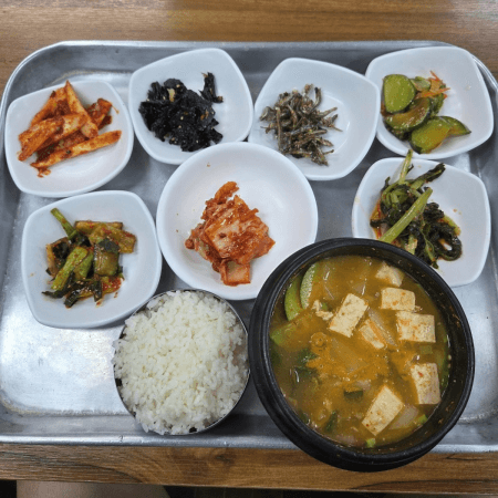 단양식당 된장찌개 한상차림