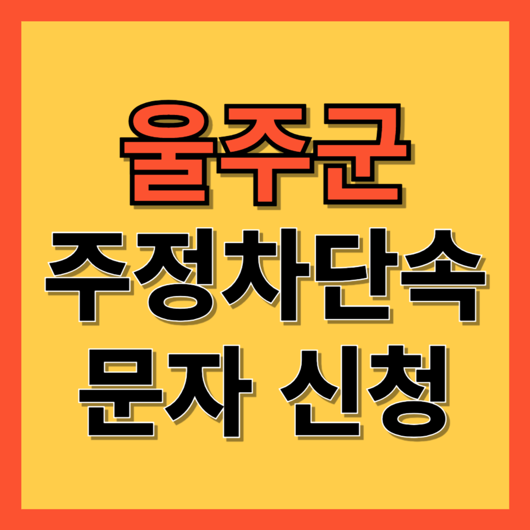 울주군 주정차 단속 알림 서비스 신청 방법 ❘ 주차단속 문자알림서비스