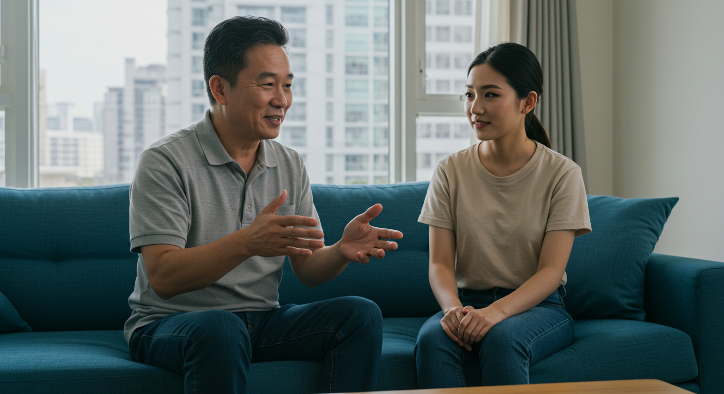 딸에게 제2인생, 재취업의 이야기를 들려주는 50대 아빠