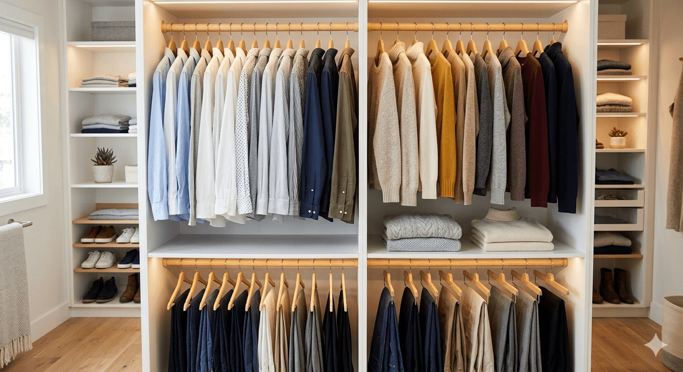 잘 정리된 의류 사진