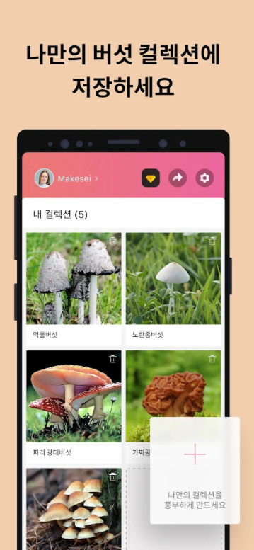 버섯 식별하기 앱, 버섯 사진을 찍어 버섯이름 찾기 어플