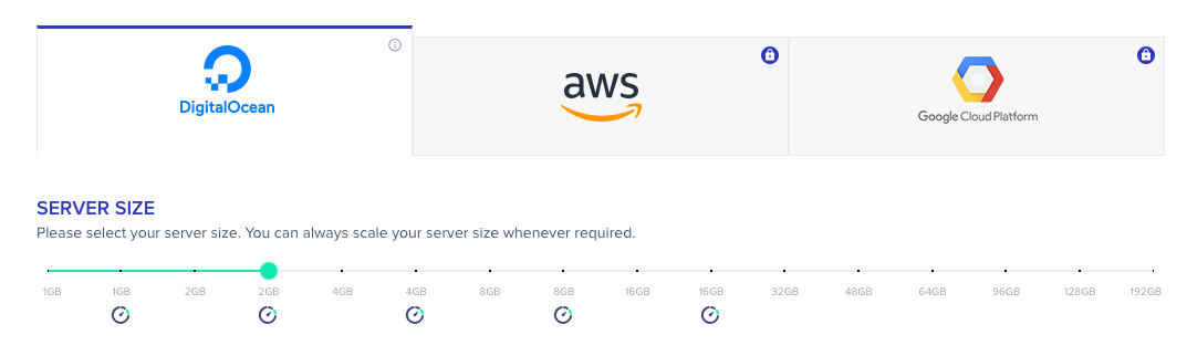 클라우드웨이즈 서버 사이즈 설정