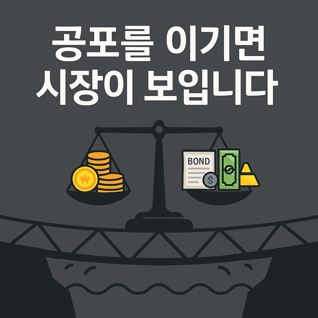 경제 위기 속 투자 균형을 강조한 인포그래픽