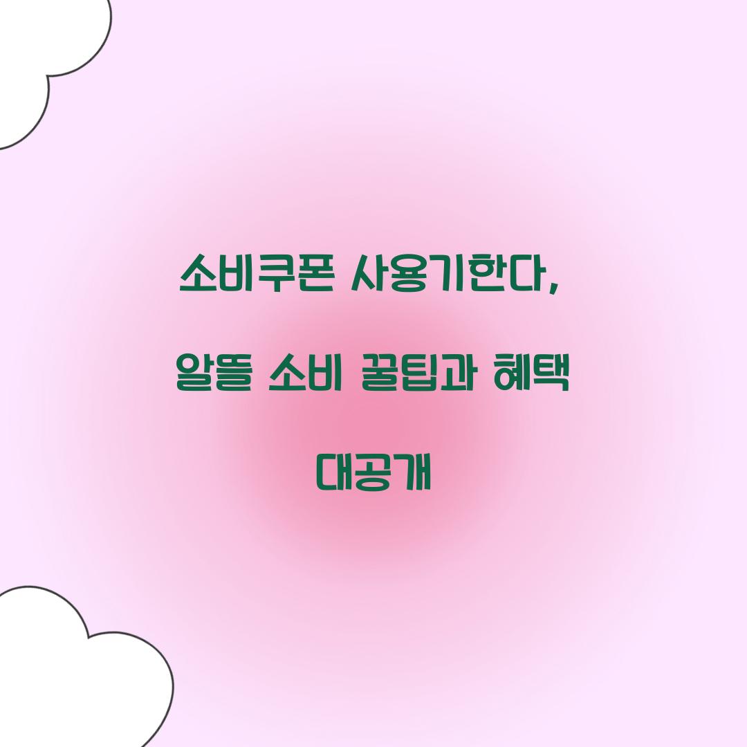 소비쿠폰 사용기한다.
