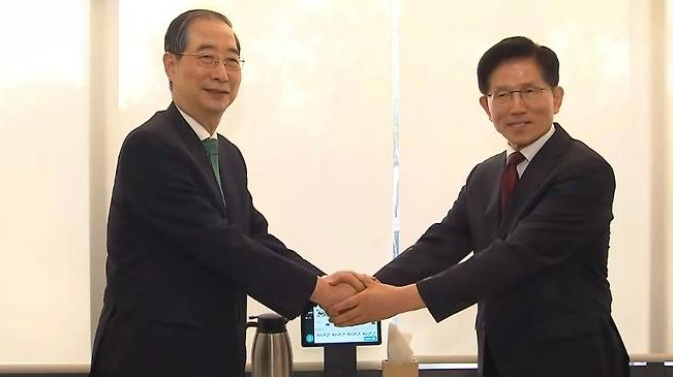 김문수 한덕수 회동 단일화