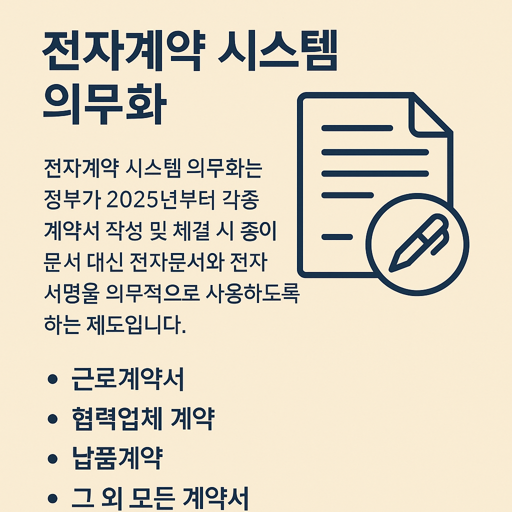 전자계약 시스템 의무화란?