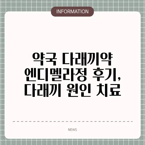 약국 다래끼약 엔디멜라정 후기, 다래끼 원인 치료