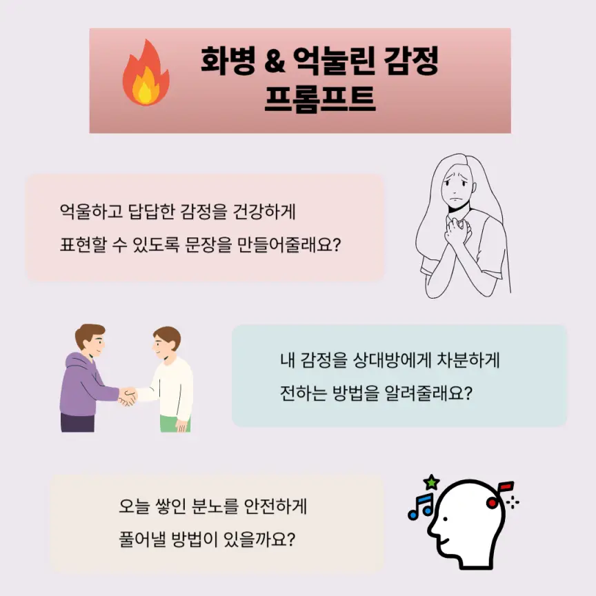 3. 화병과 억눌린 감정, 건강하게 풀어내는 대화 프롬프트