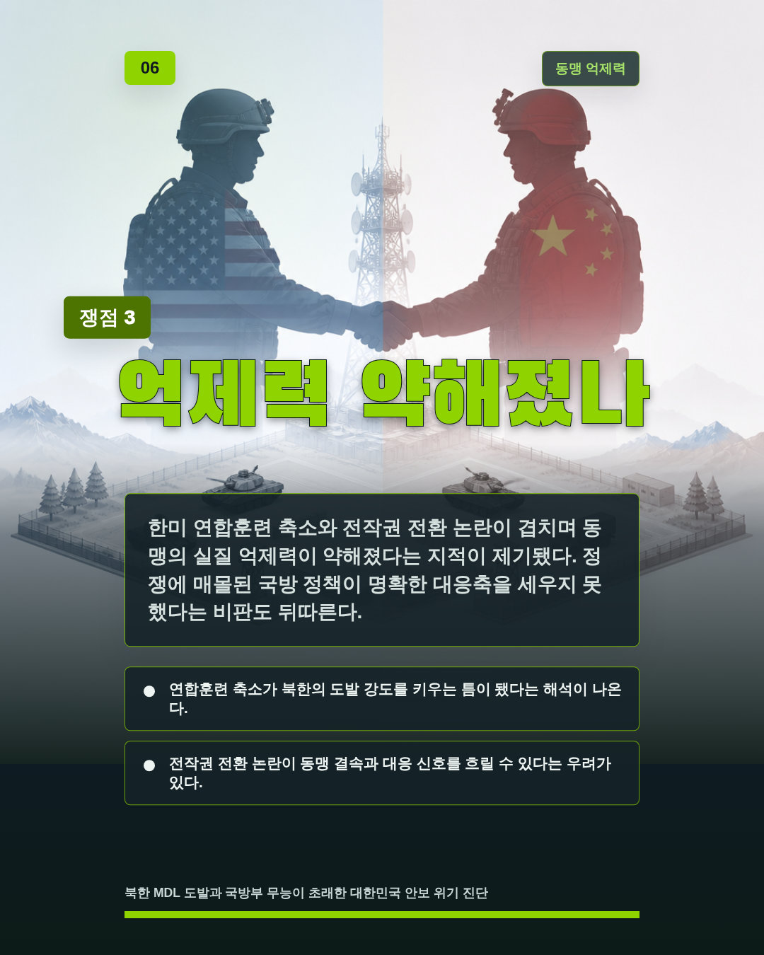 억제력 약해졌나