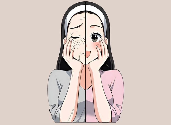 피부노화로-걱정하는-여성