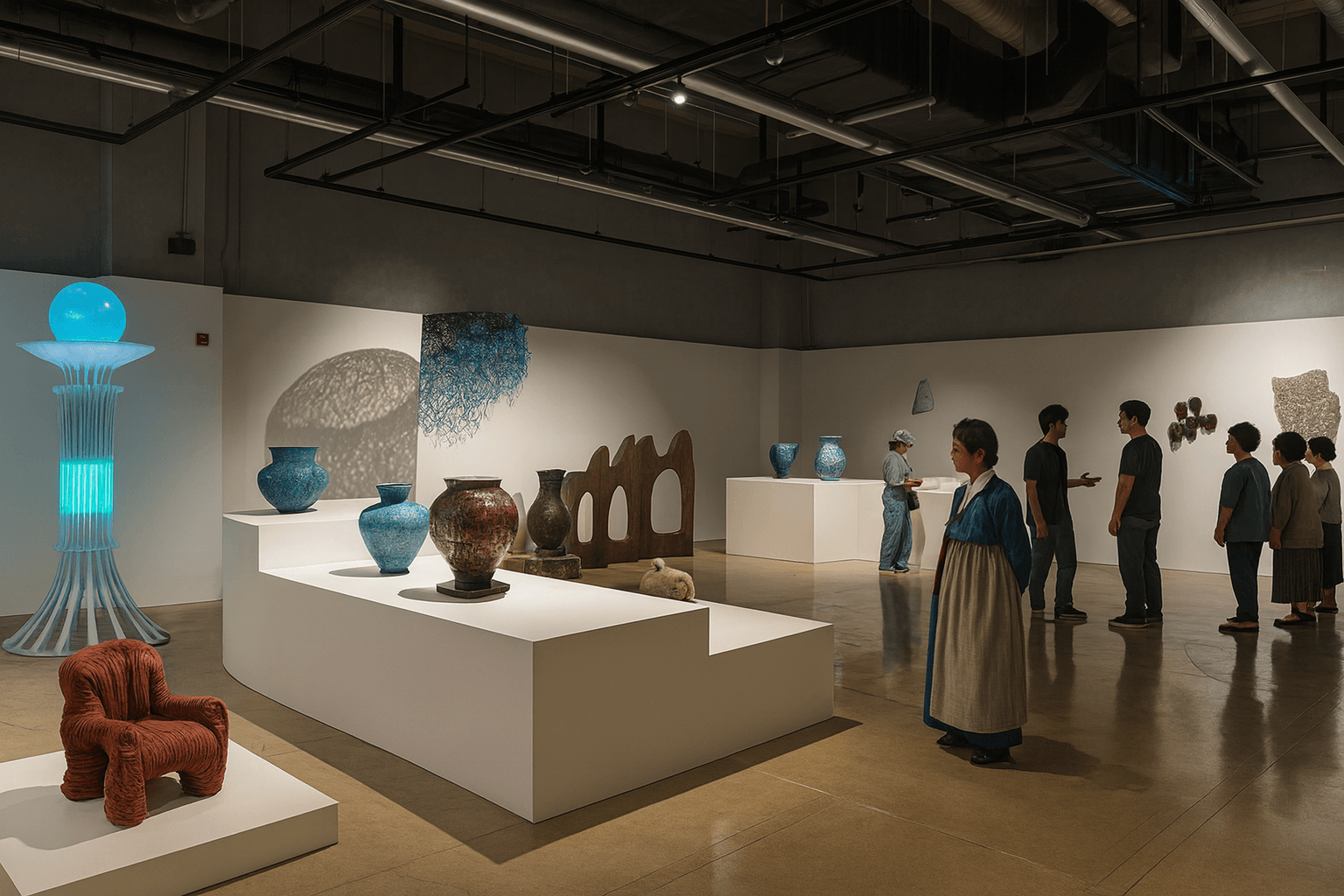 전통과 현대&amp;#44; 한국과 세계가 어우러진 청주공예비엔날레 전시장의 전체 풍경 2