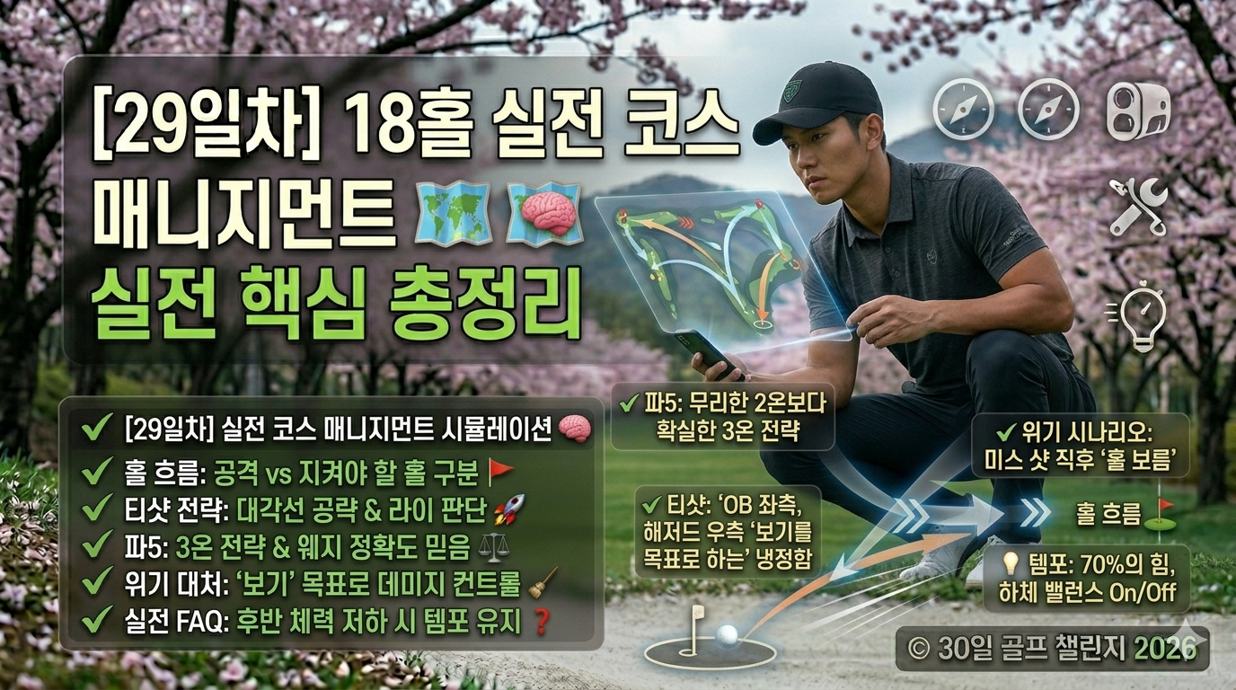 스코어 메이킹의 마침표!
18홀 코스 매니지먼트 실전 시뮬레이션