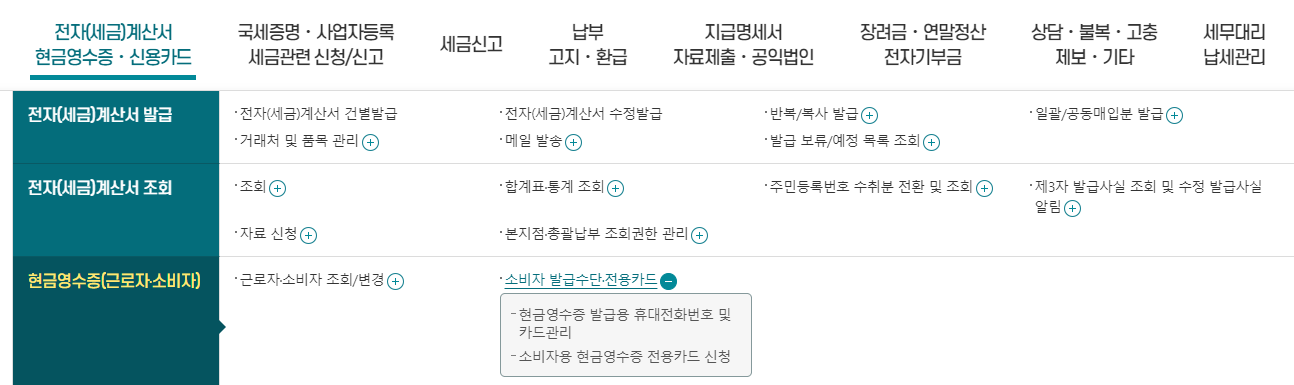 현금영수증 카드 신청