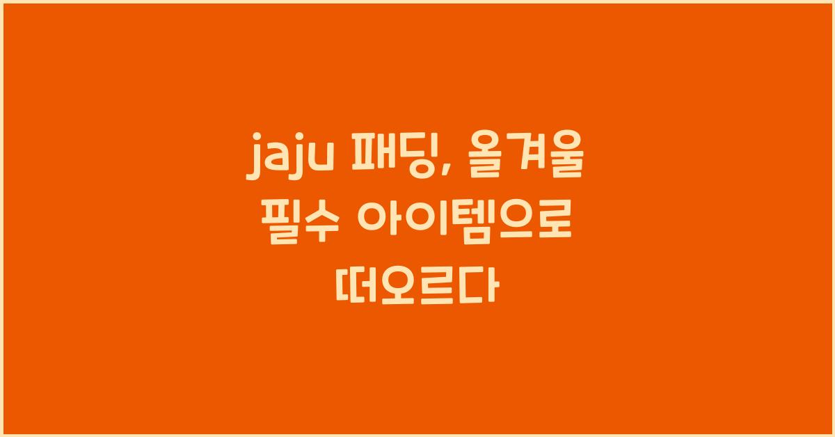 jaju 패딩