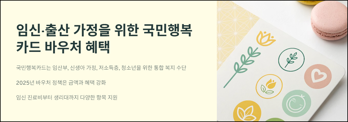 임심,출산 가정을 위한 국민행복 카드 바우처 혜택