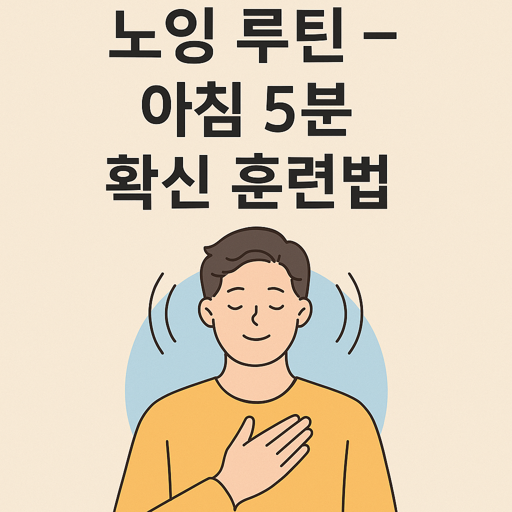 노잉 루틴 &ndash; 아침 5분 확신 훈련법을 다룬 블로그 썸네일 이미지