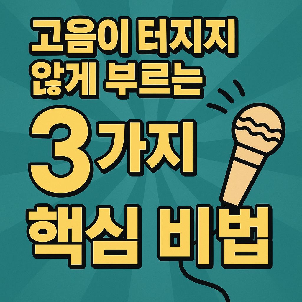 고음이 터지지 않게 부르는 3가지 핵심 비법 관련 사진