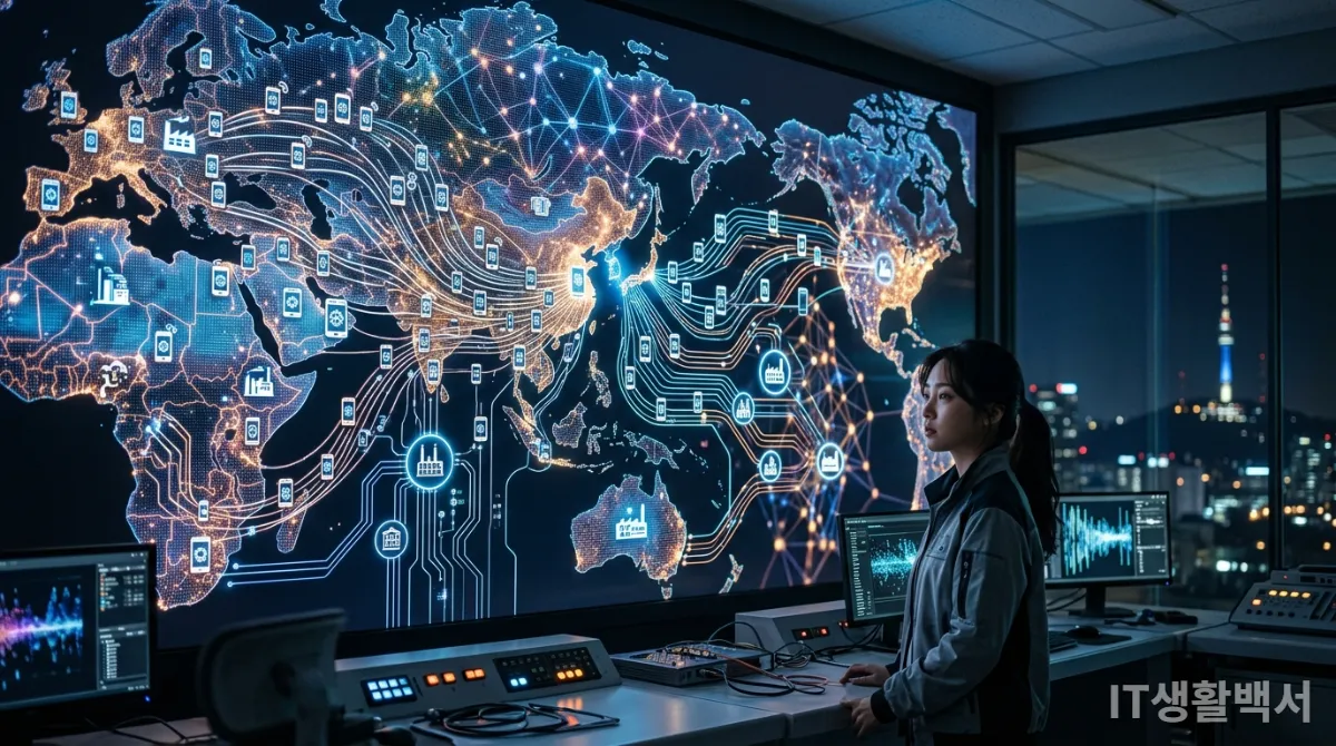 글로벌 반도체 공급망과 AI 기술이 얽힌 복잡한 네트워크