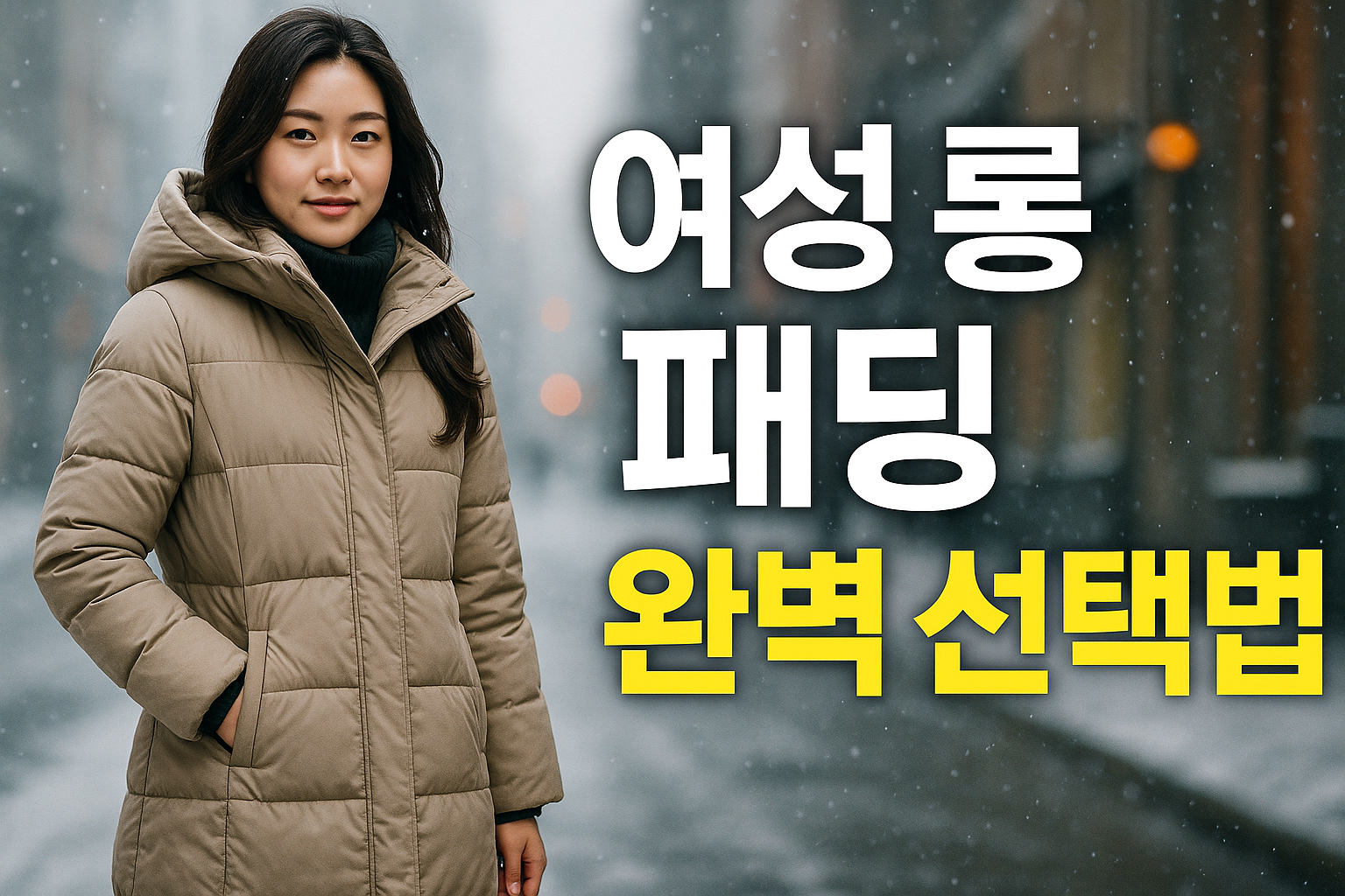 여성 롱 패딩 완벽 선택법 3분 정리