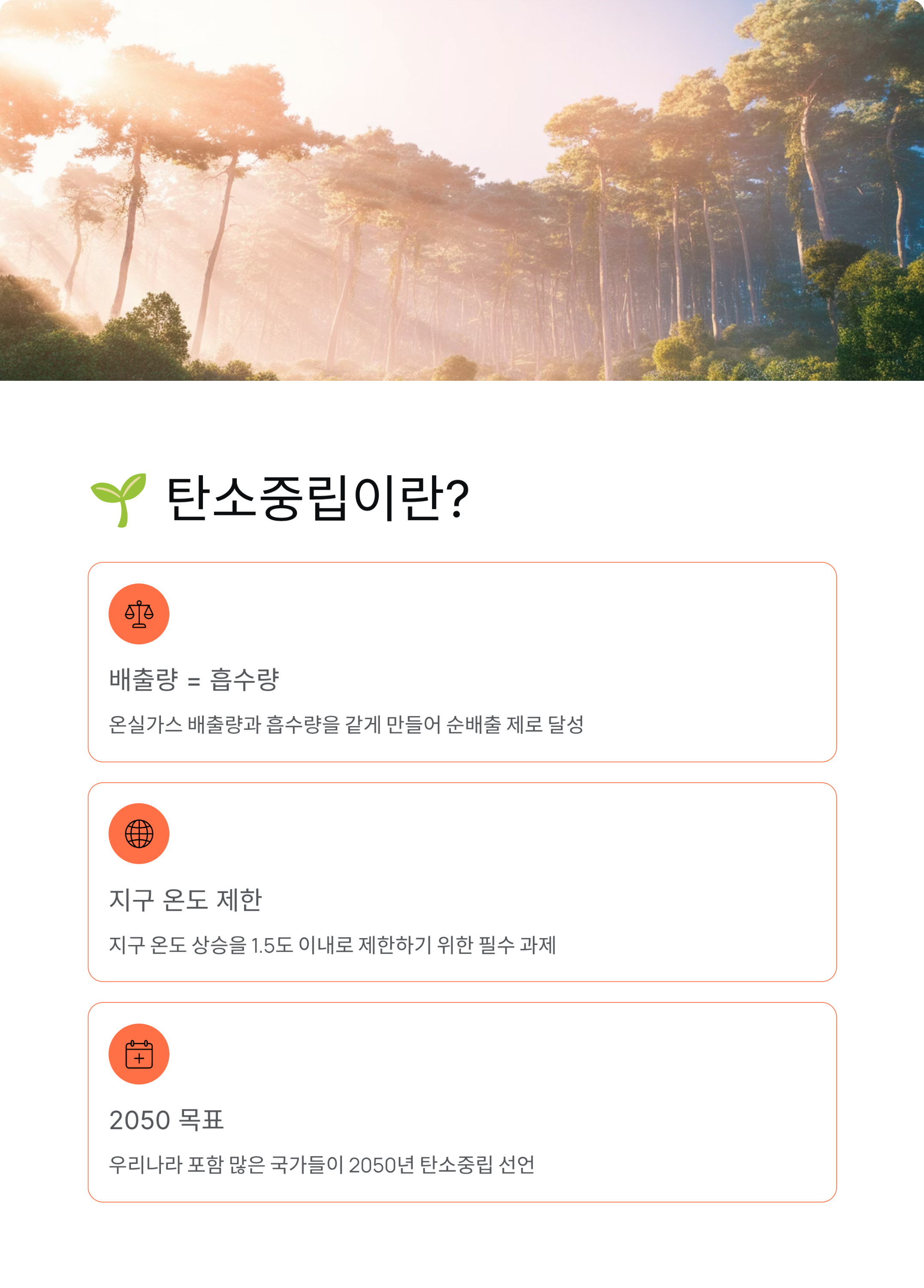 탄소중립 목표부터 정책까지! 2050 넷제로로 달라지는 우리 생활