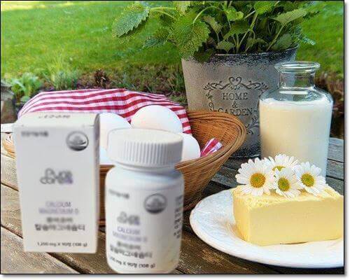 칼슘보충제와 유제품 계란