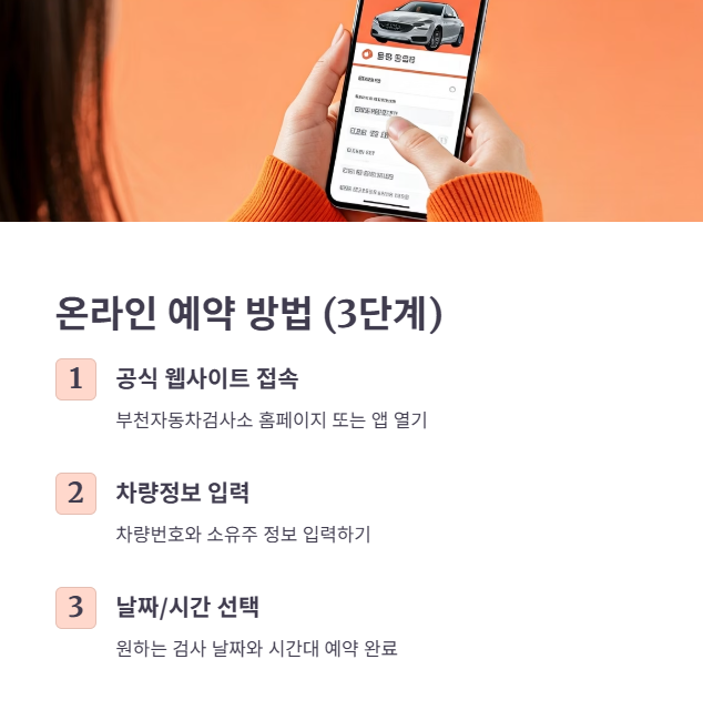 자동차 검사 예약 방법 및 절차