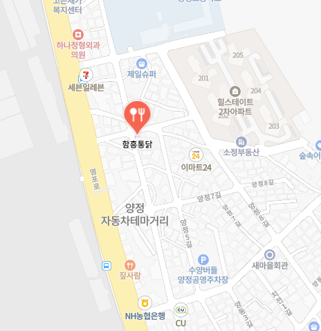 함흥통닭 가게 정보 